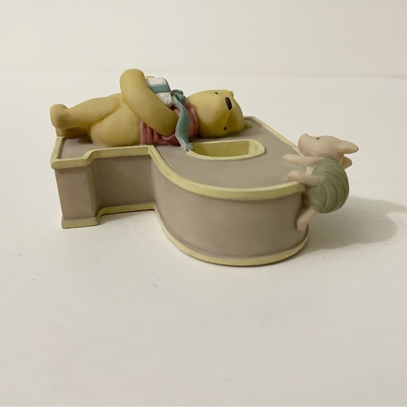 Disney Classic Winnie The Pooh Letter P Figurine Piglet Flaws - Picture 13 of 16